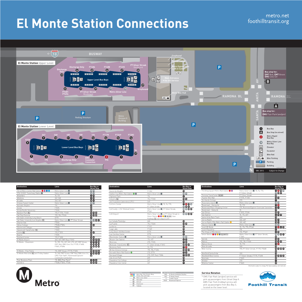 El Monte Station Connections Foothilltransit.Org