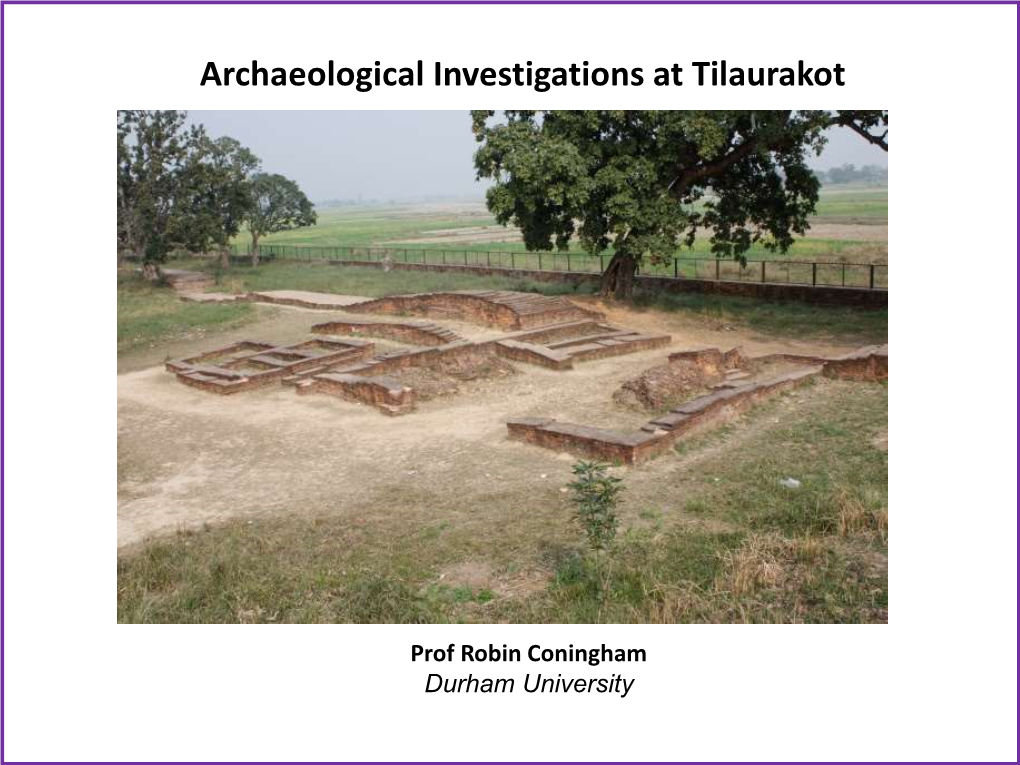Archaeological Investigations at Tilaurakot