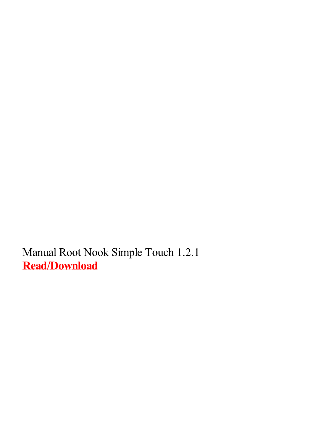 Manual Root Nook Simple Touch 1.2.1