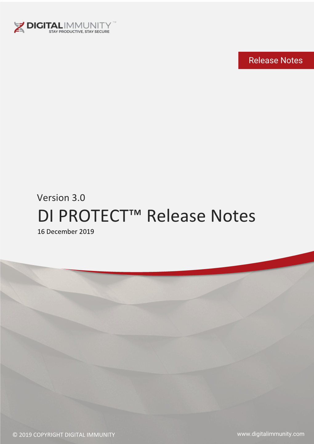 DI PROTECT™ Release Notes 16 December 2019