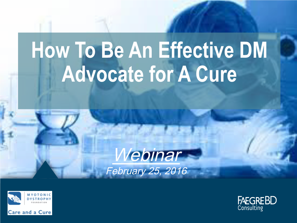 How to Be an Effective DM Advocate for a Cure