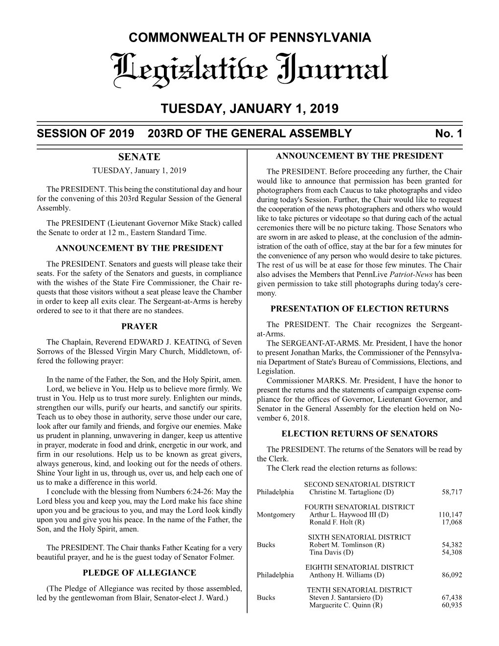 Legislative Journal