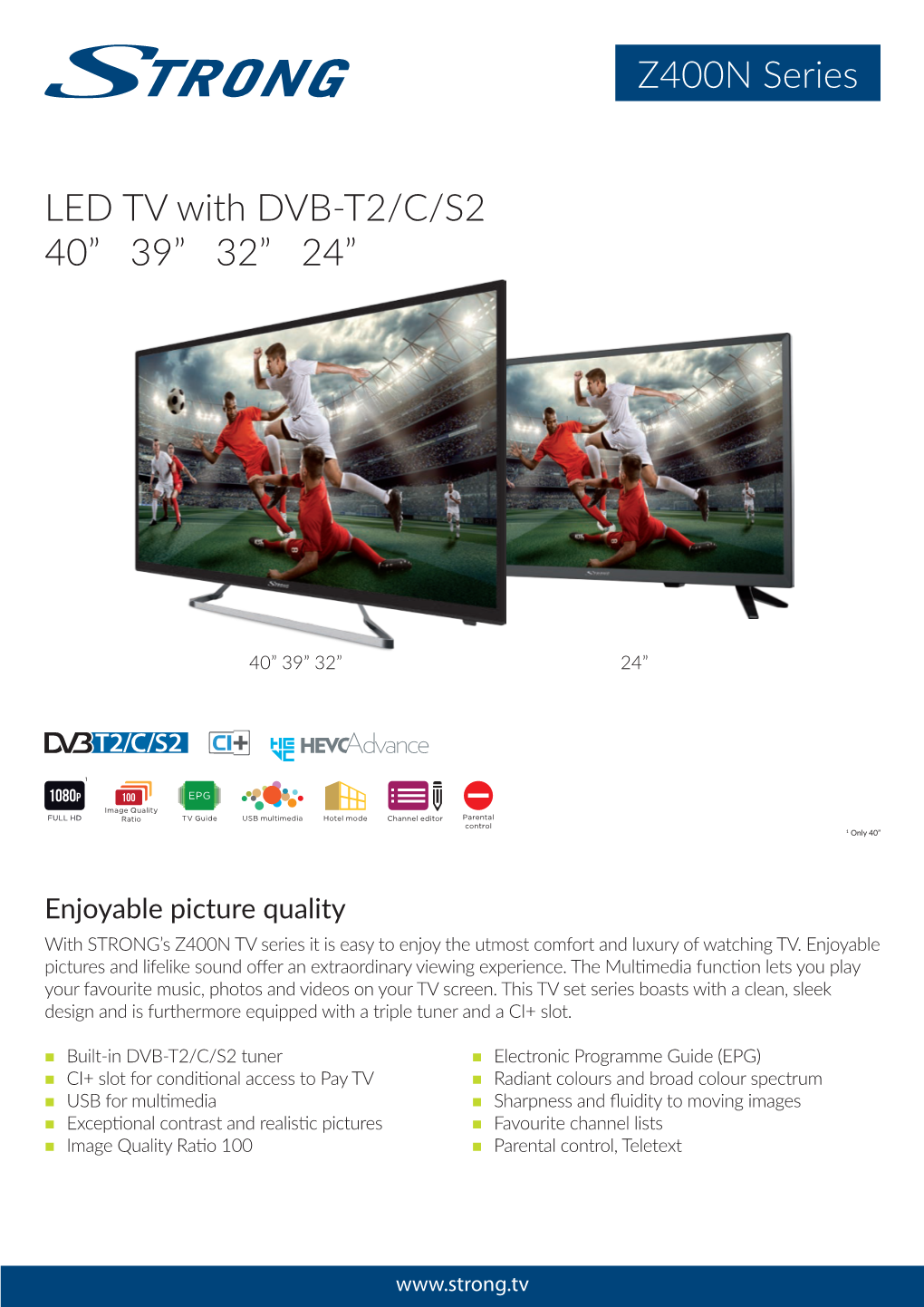 Z400N Series LED TV with DVB-T2/C