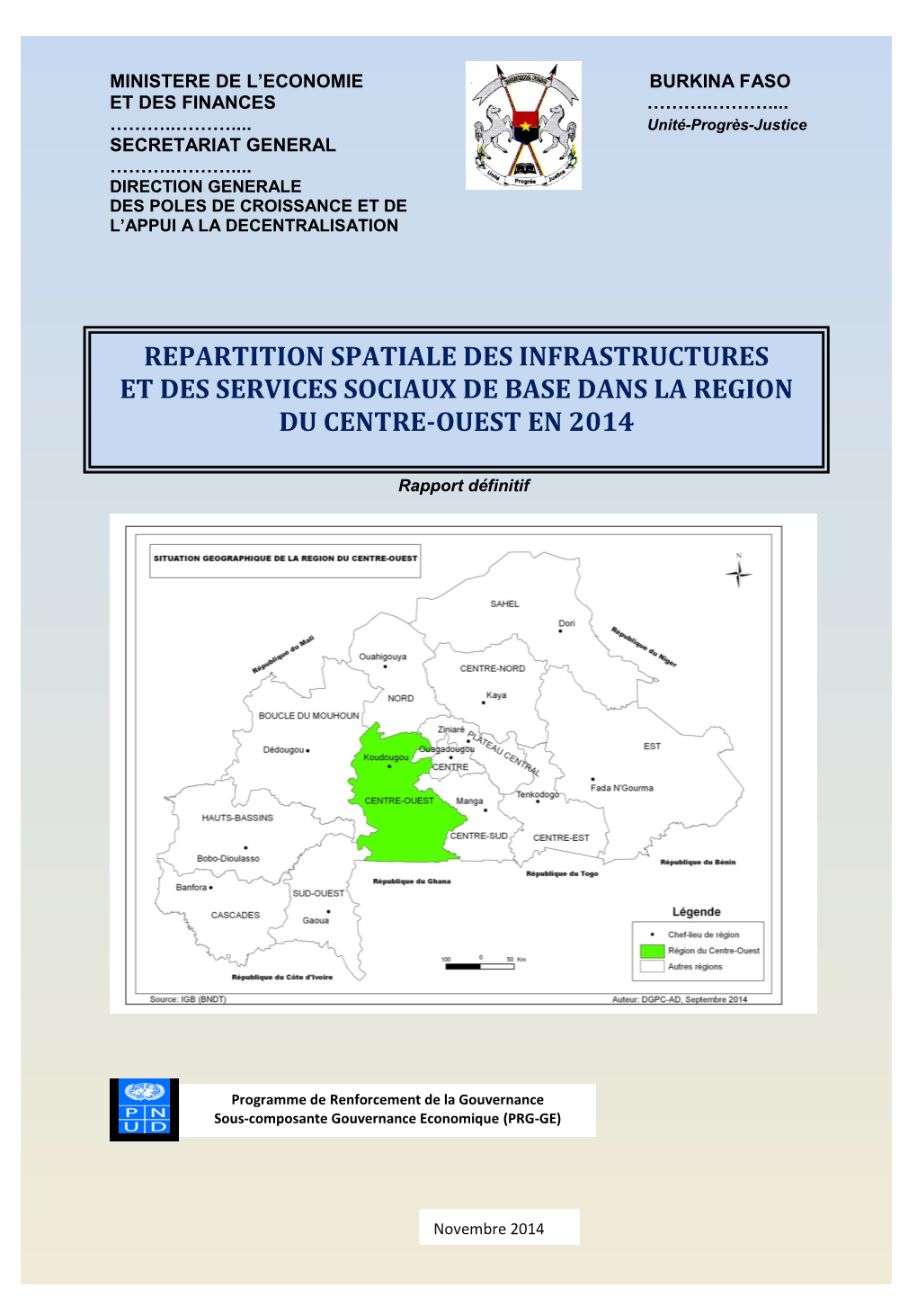 Repartition Spatiale Des Infrastructures Et Des Services Sociaux De Base Dans La Region