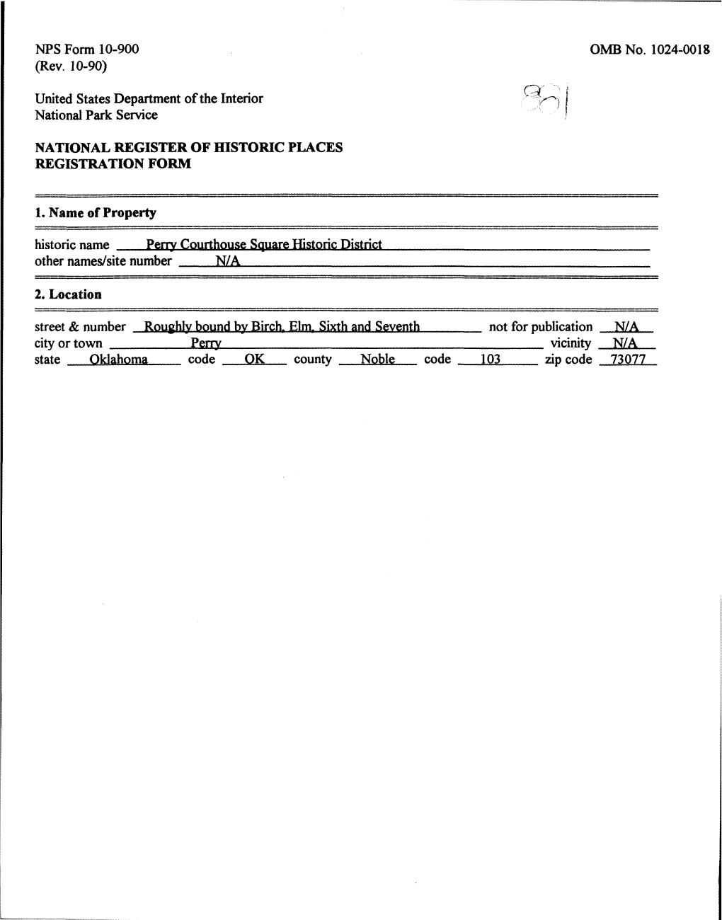 NFS Form 10-900 OMB No. 1024-0018 (Rev