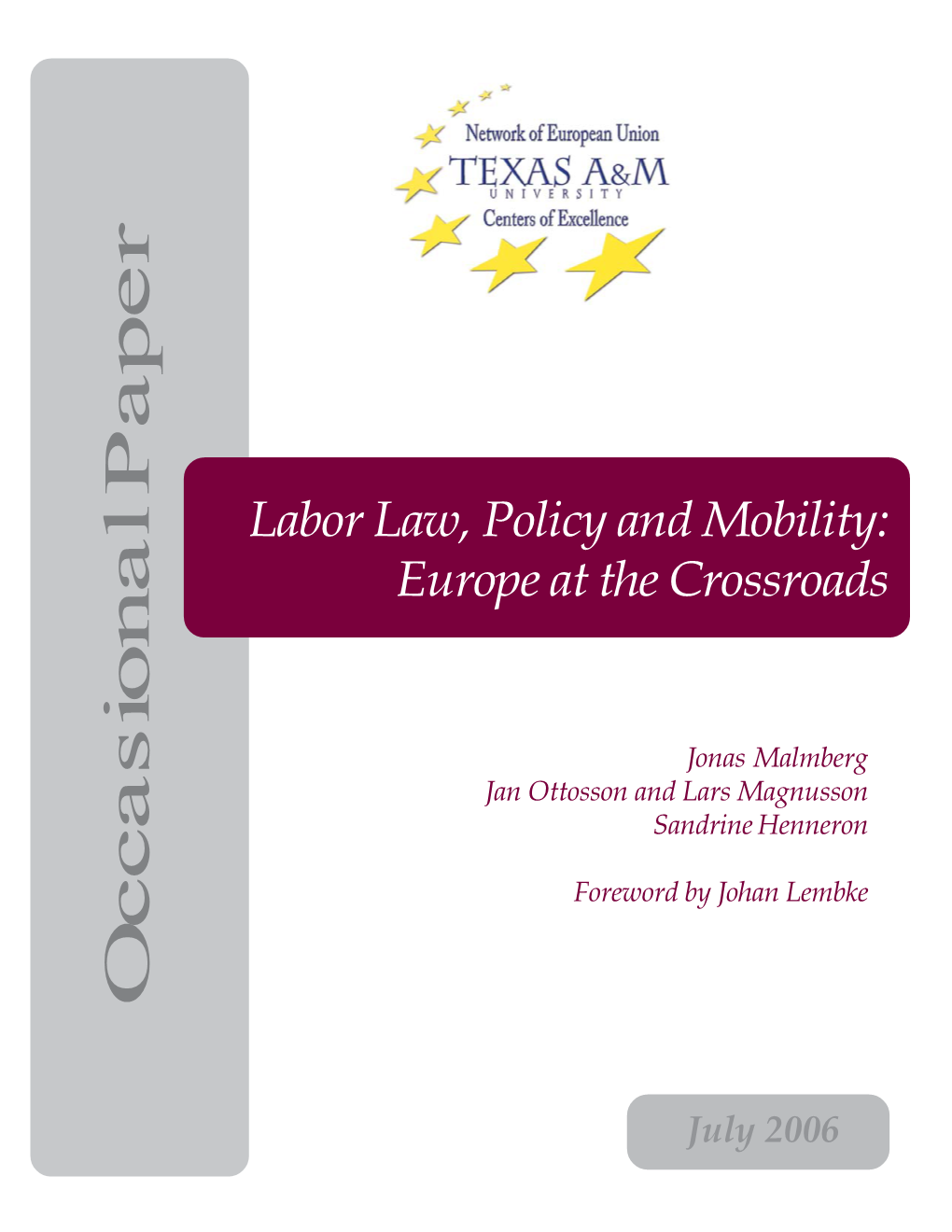 Labor Markets Occasional Paper.Pmd