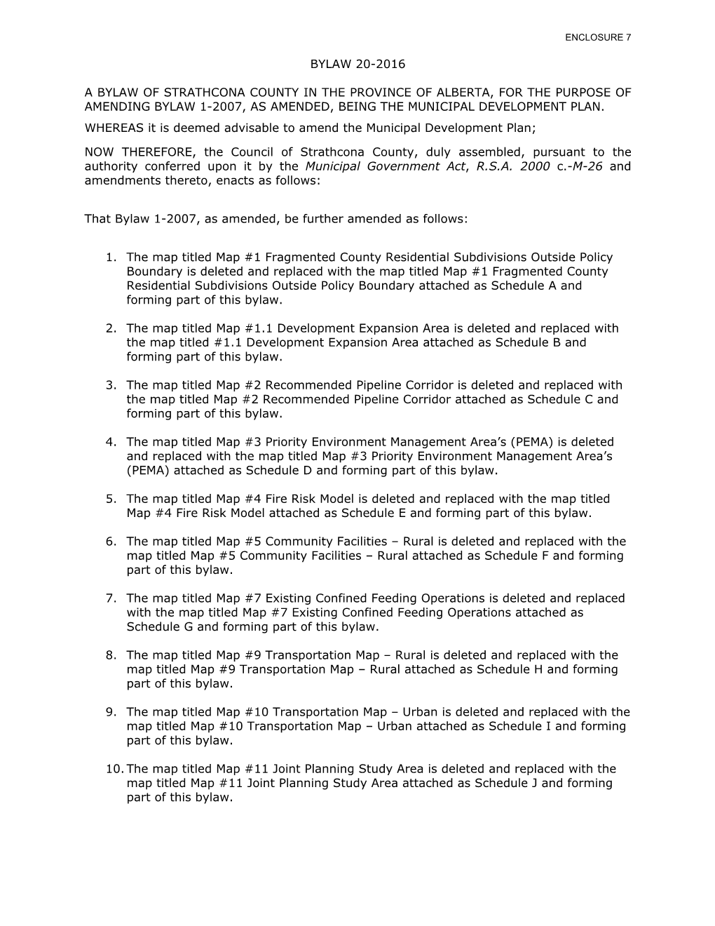 2007 Strathcona County Municipal Development Plan Bylaw 1-2007