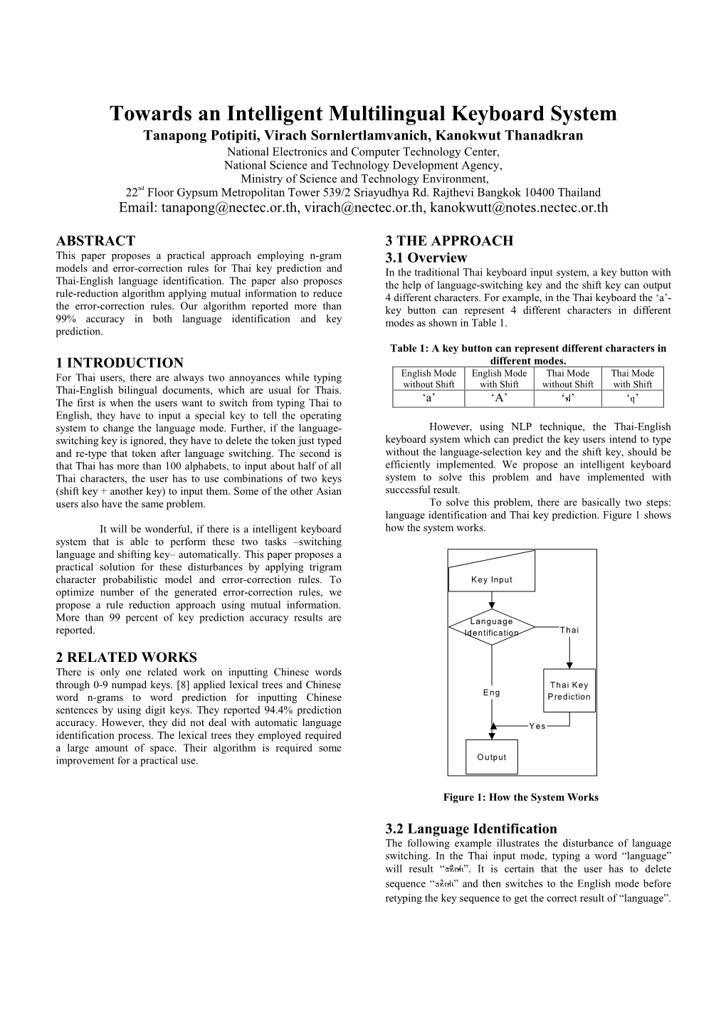 Towards an Intelligent Multilingual Keyboard System