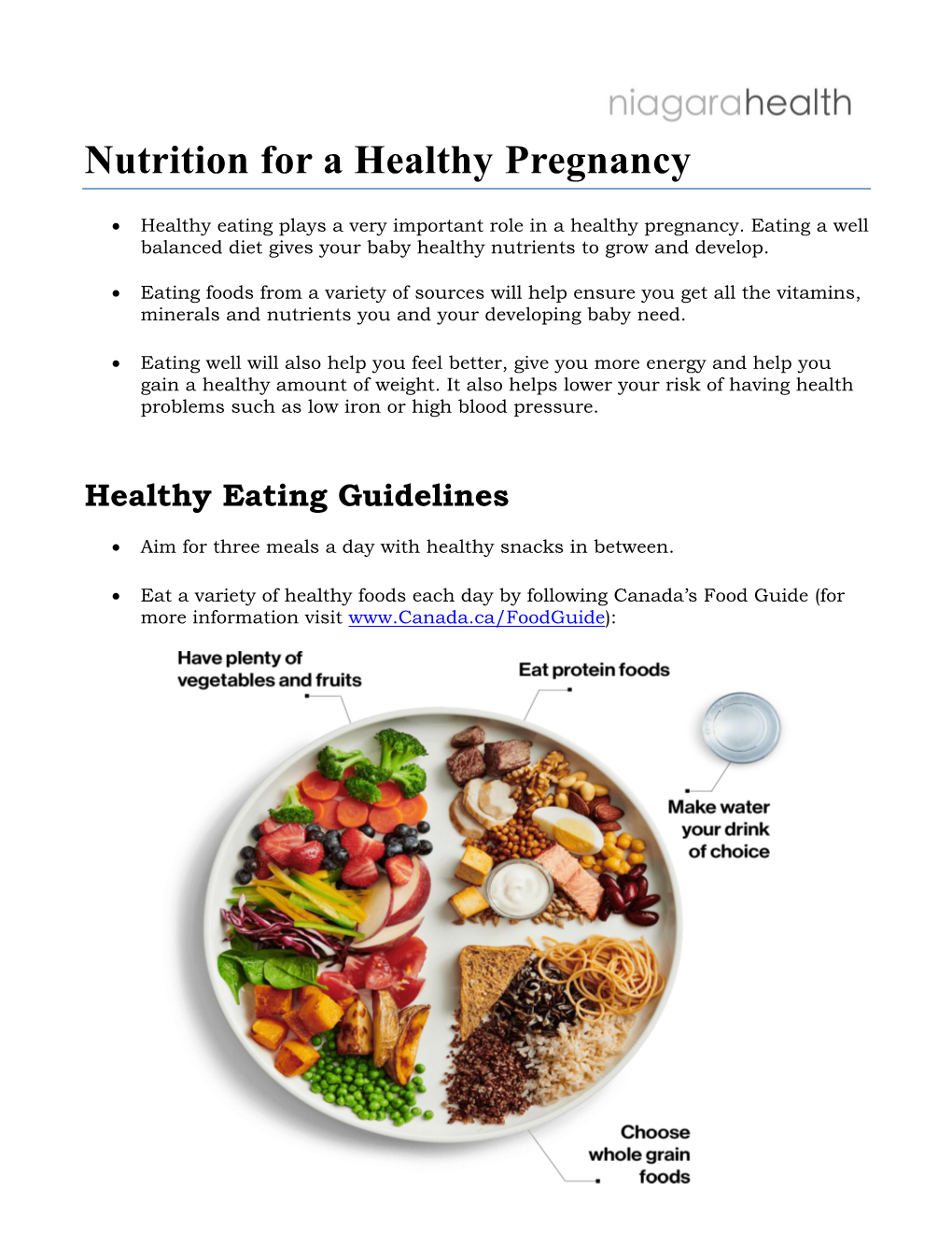 Nutrition for a Healthy Pregnancy