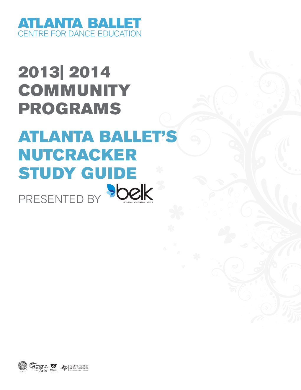 2013| 2014 Community Programs Atlanta Ballet's