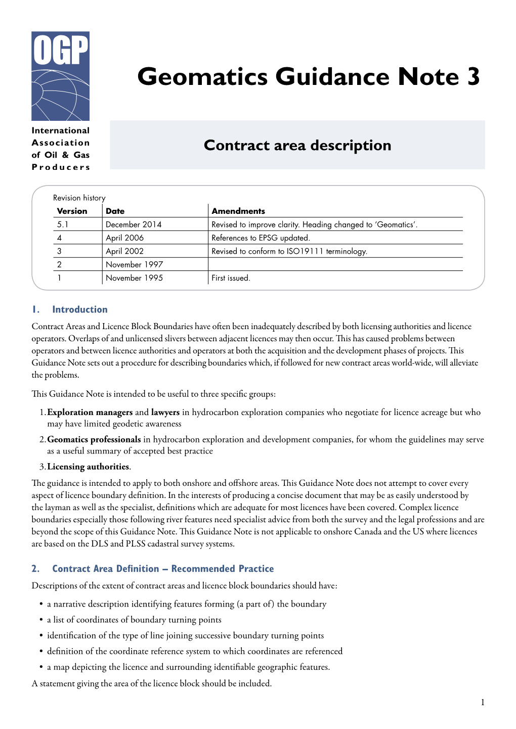 Geomatics Guidance Note 3