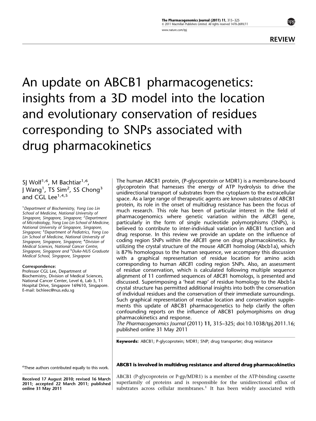 An Update on ABCB1 Pharmacogenetics