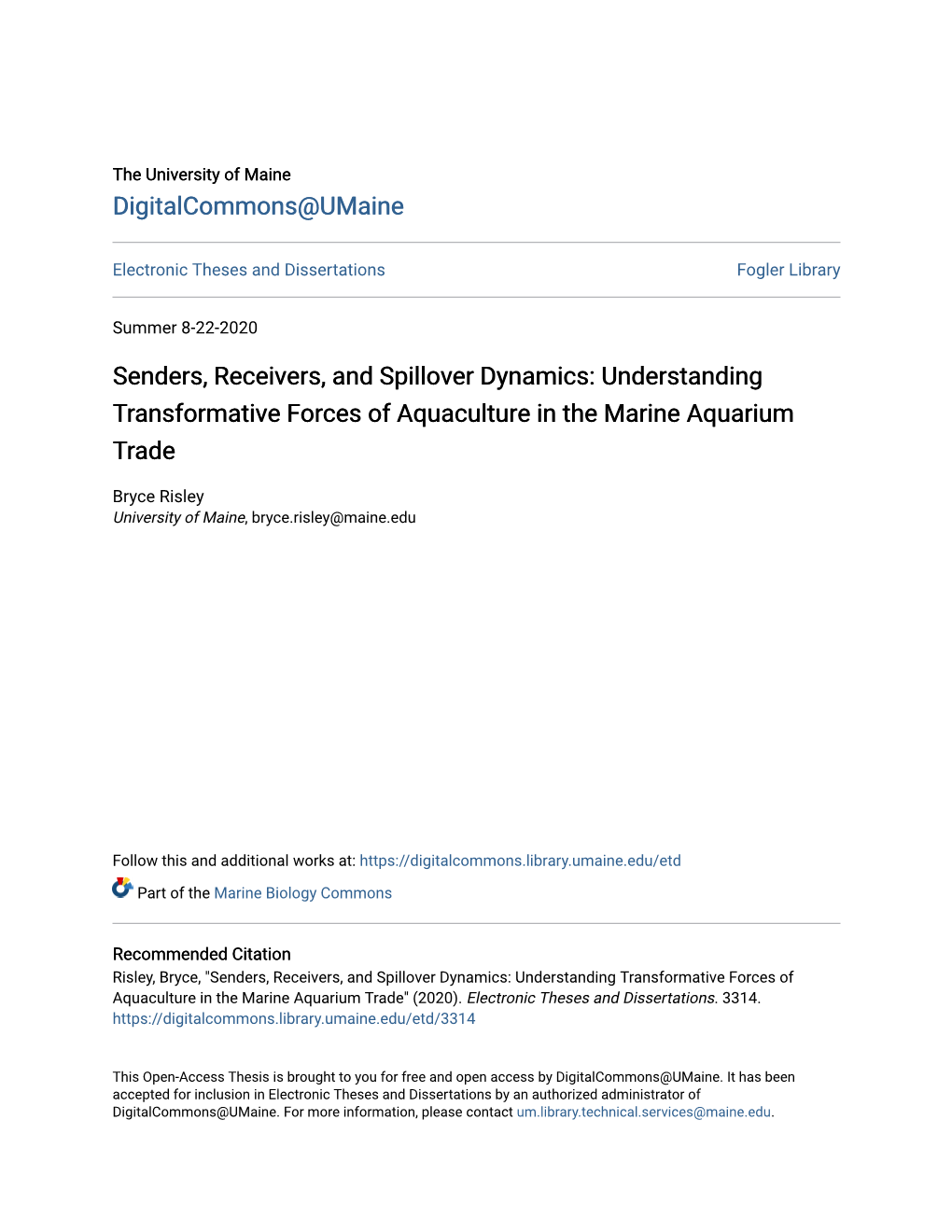 Understanding Transformative Forces of Aquaculture in the Marine Aquarium Trade