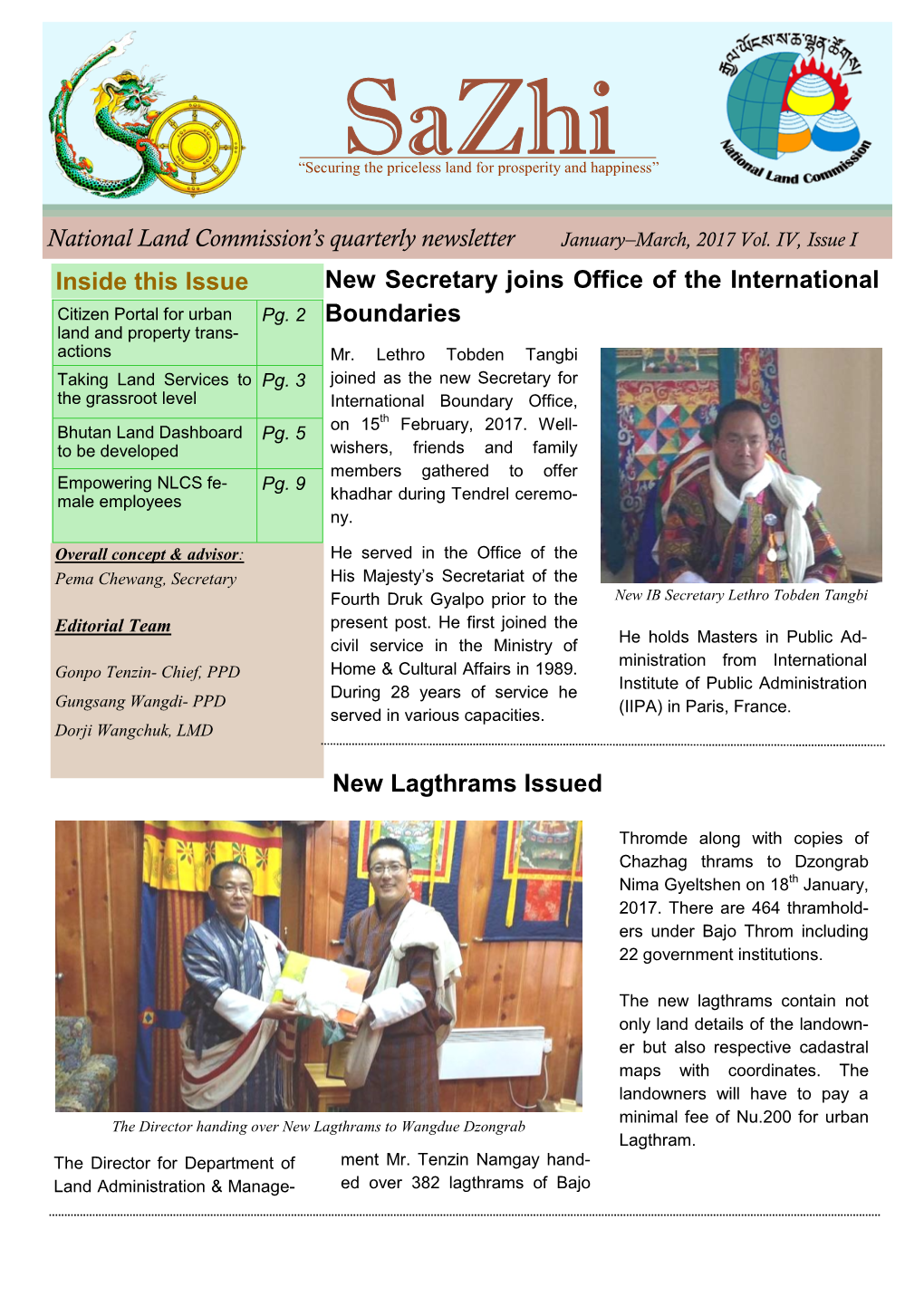 English Newsletter Volume IV Issue I