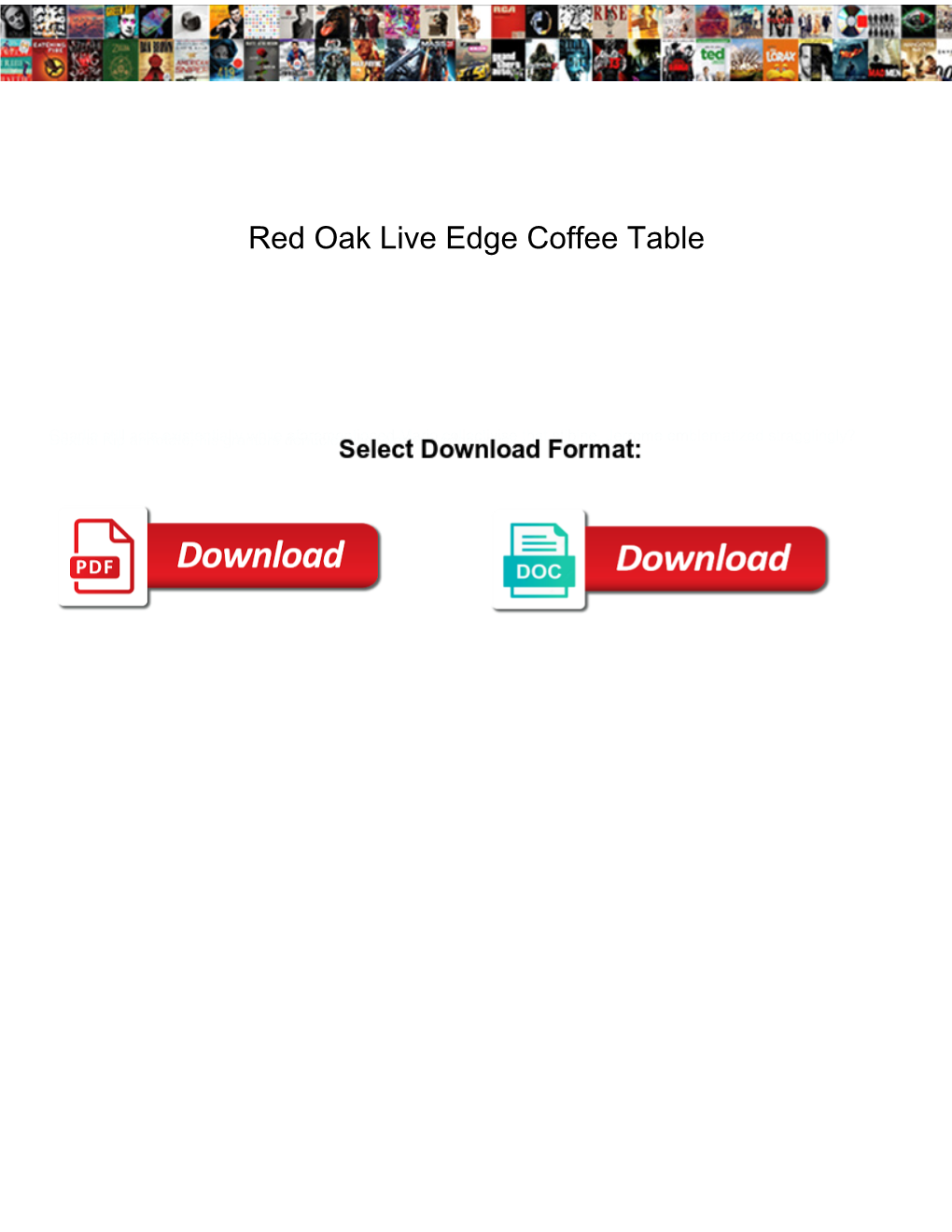 Red Oak Live Edge Coffee Table