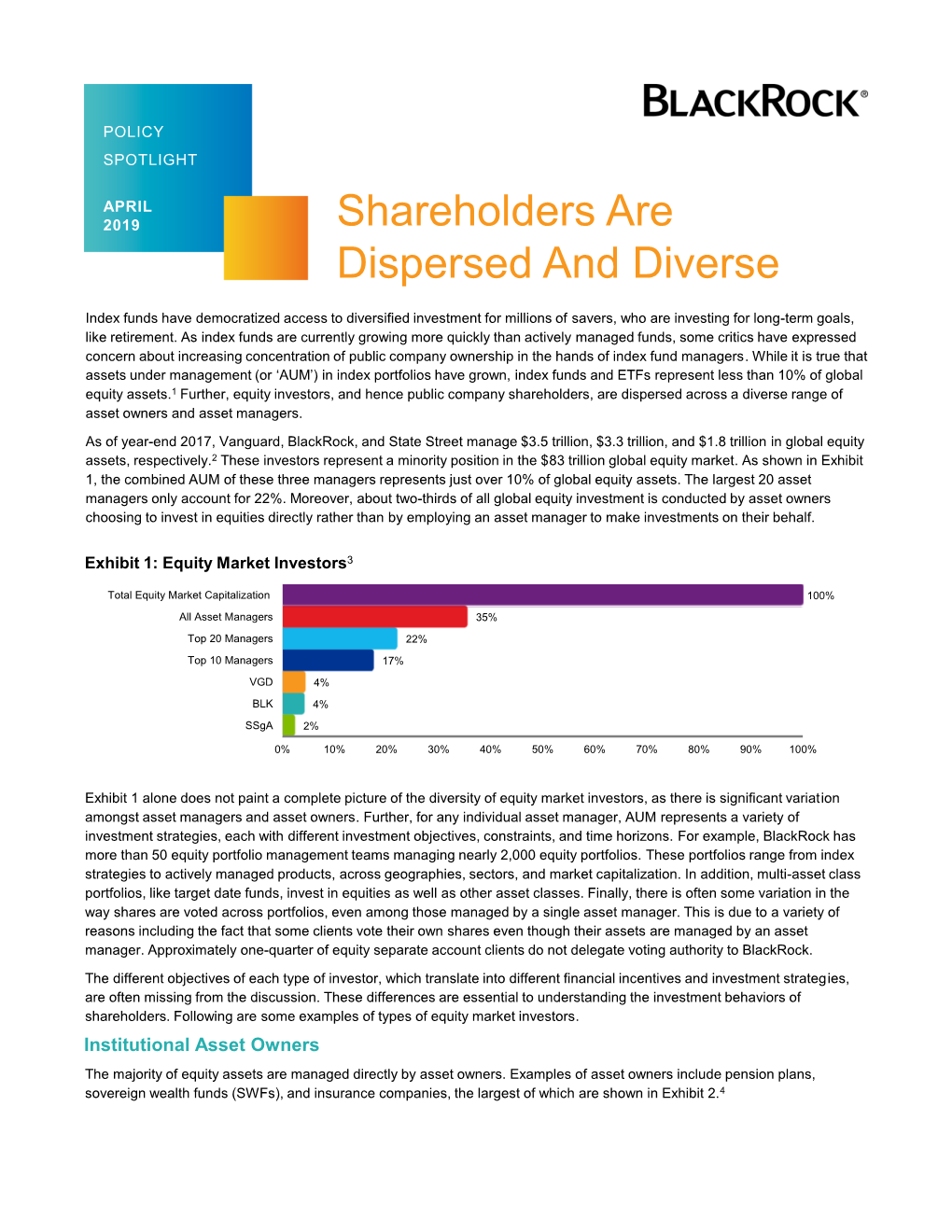 Spotlight: Shareholders Are Dispersed and Diverse