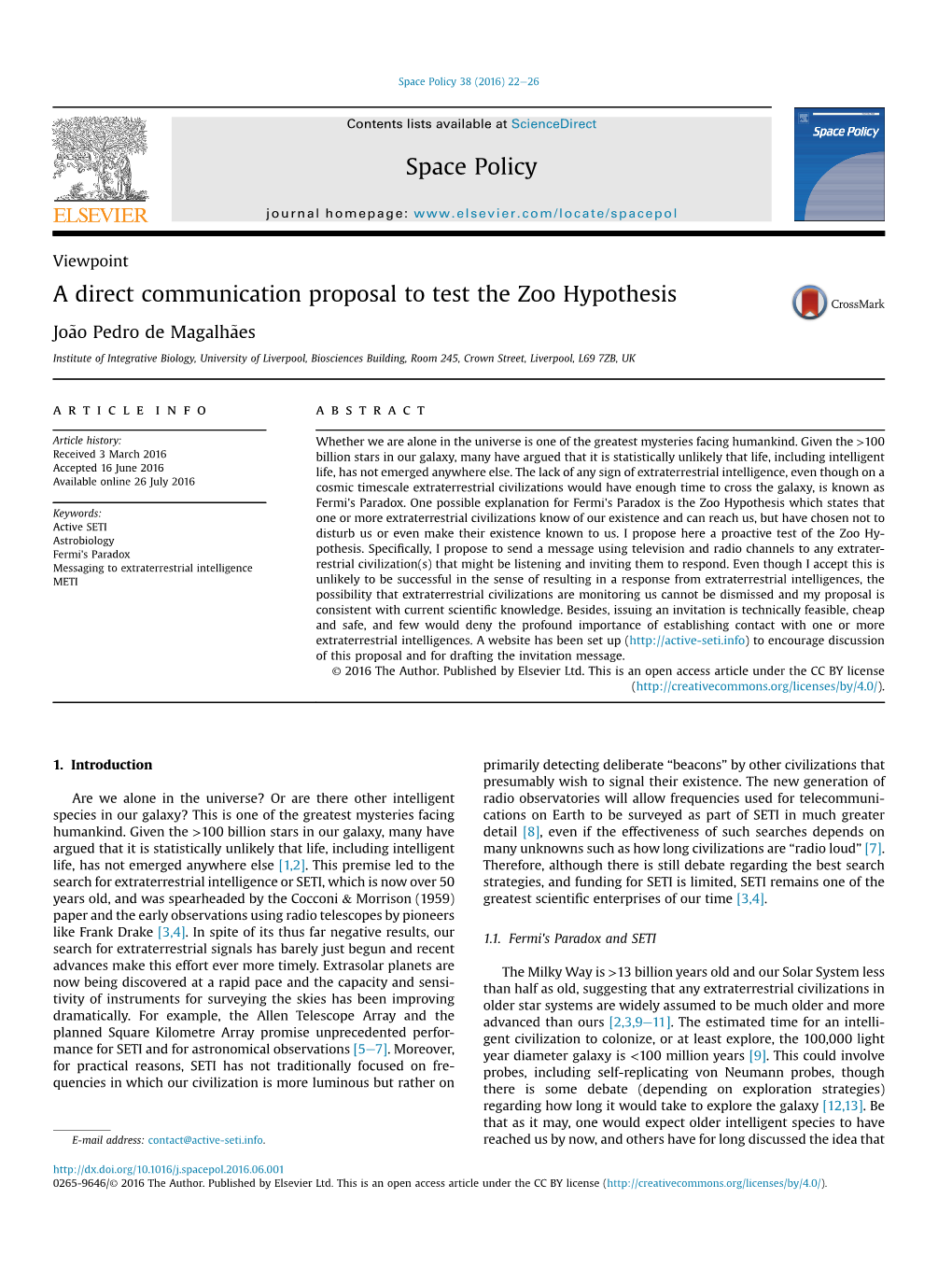 A Direct Communication Proposal to Test the Zoo Hypothesis