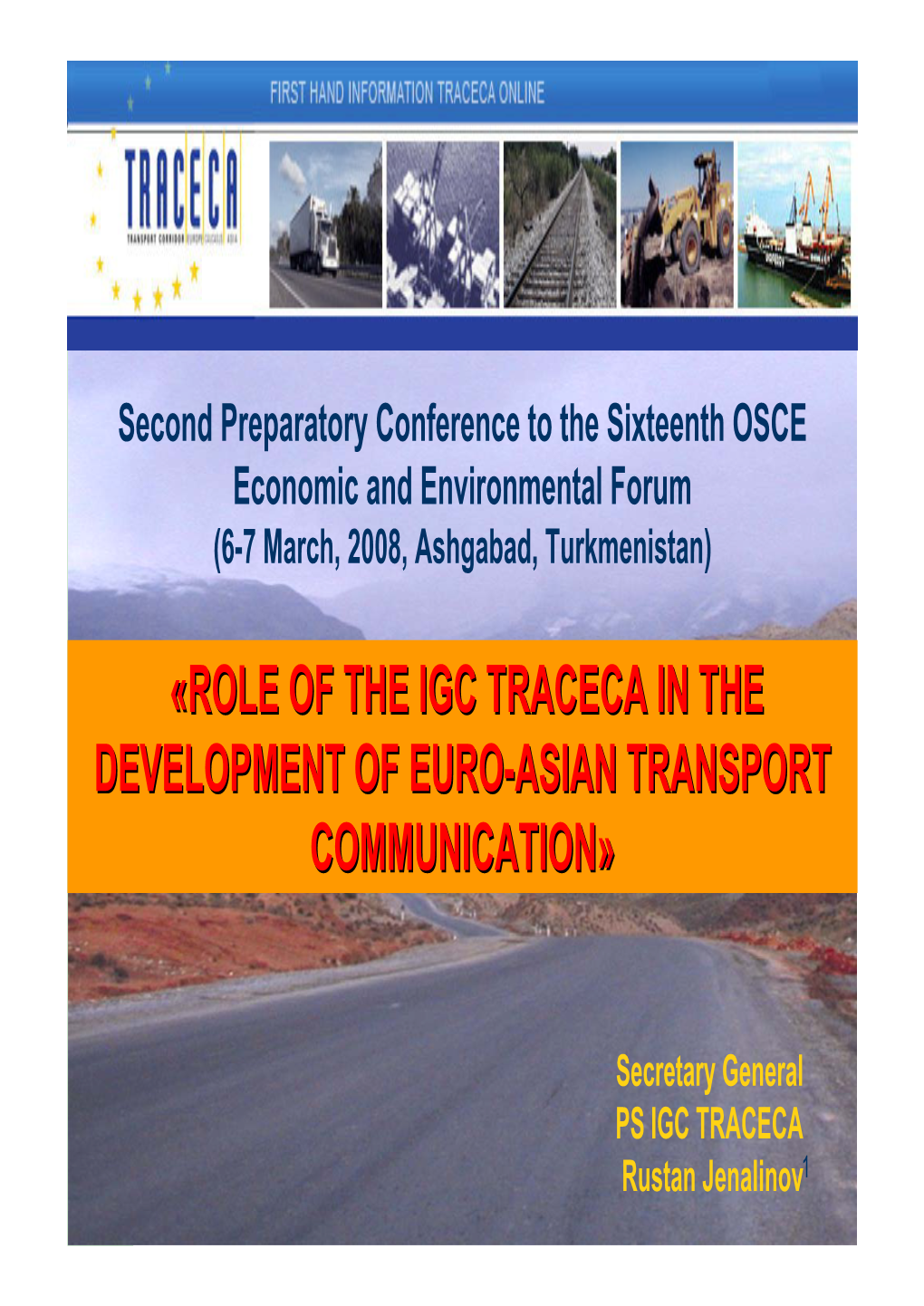 Role of the Igc Traceca in the Development of Euro