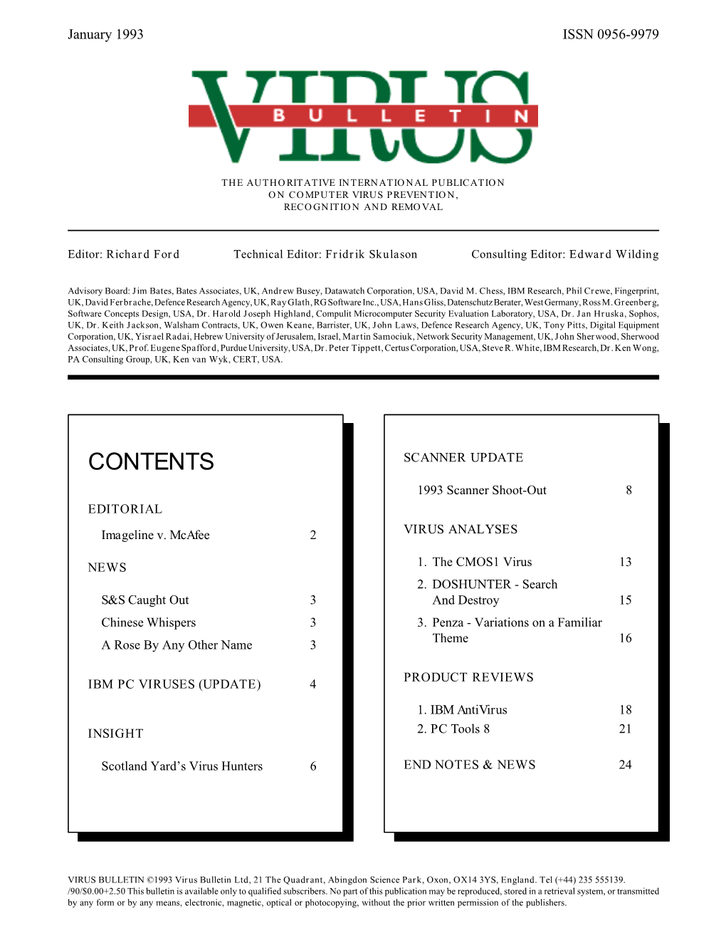 Virus Bulletin, January 1993