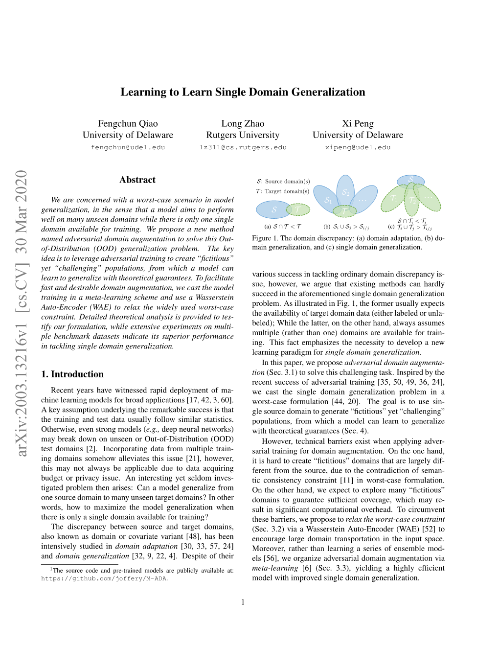 Arxiv:2003.13216V1 [Cs.CV] 30 Mar 2020