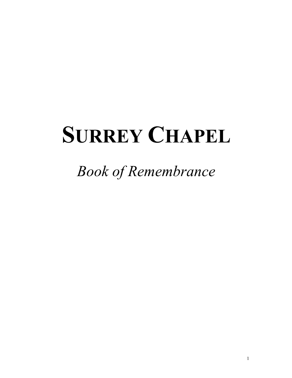 Surrey Chapel