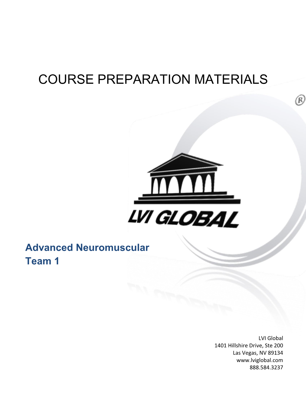 Course Preparation Materials