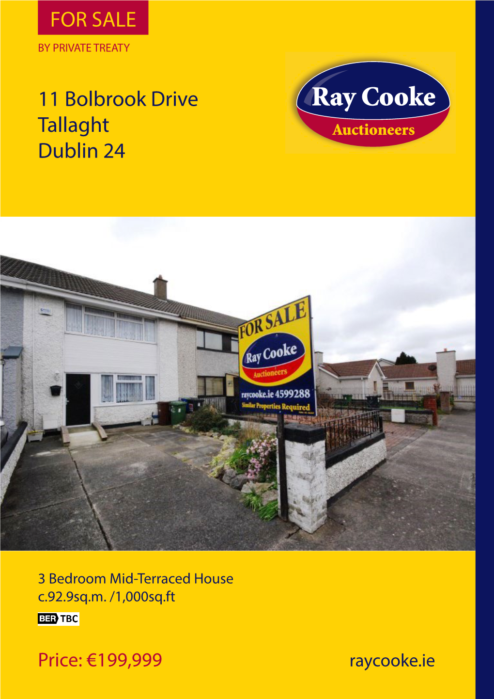 11 Bolbrook Drive Tallaght Dublin 24 for SALE