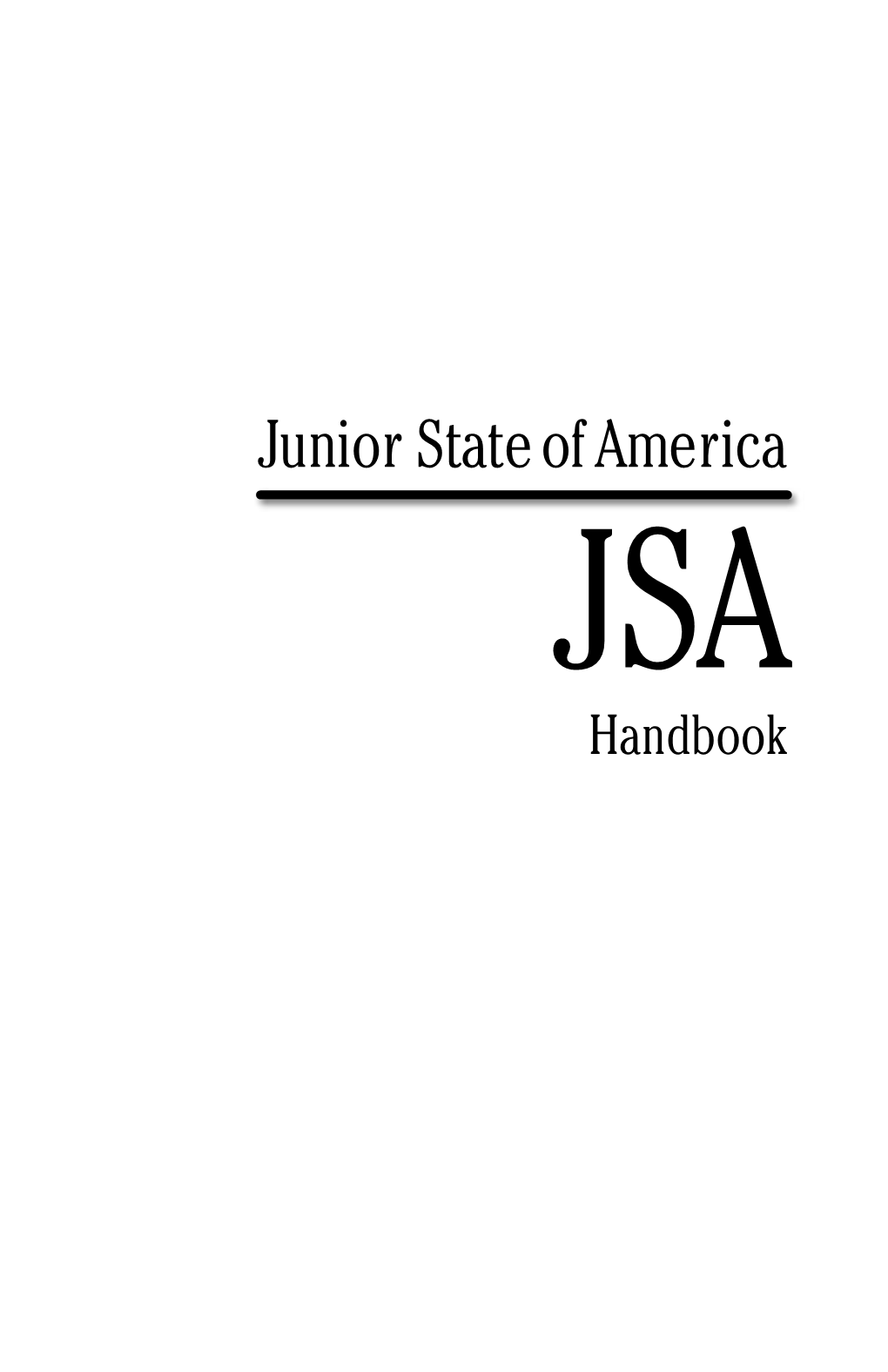 JSA Handbook Table of Contents FUNDAMENTAL 1