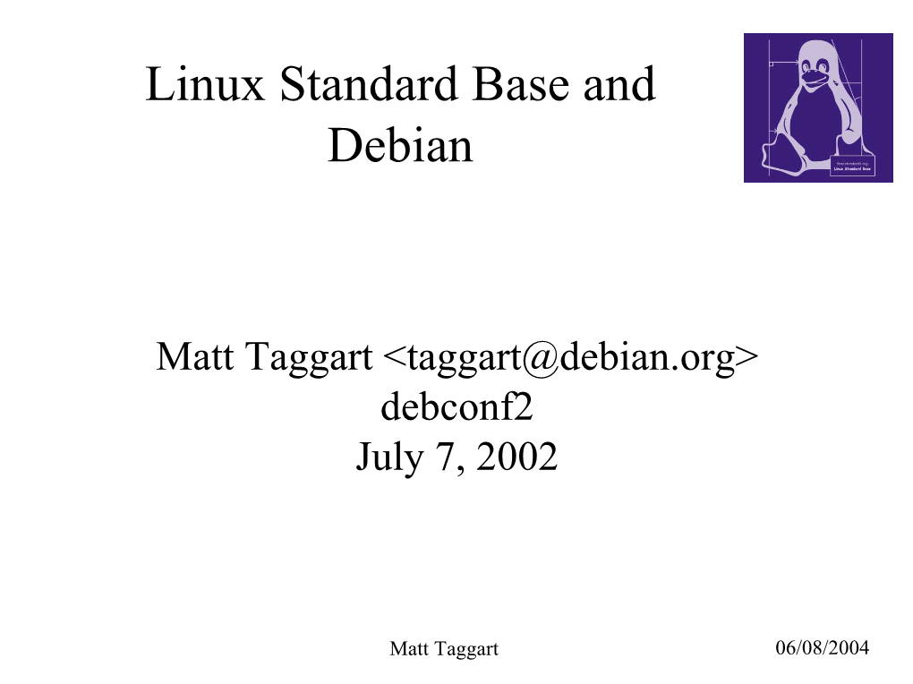 Linux Standard Base and Debian