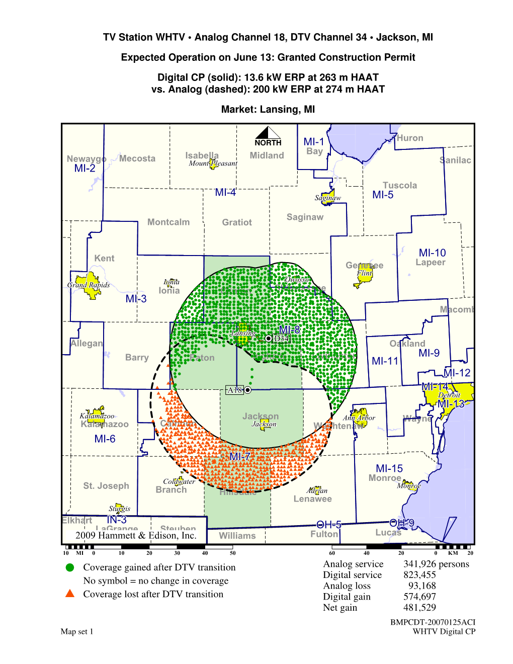 TV Station WHTV • Analog Channel 18, DTV Channel 34 • Jackson, MI Expected Operation on June 13: Granted Construction Permit