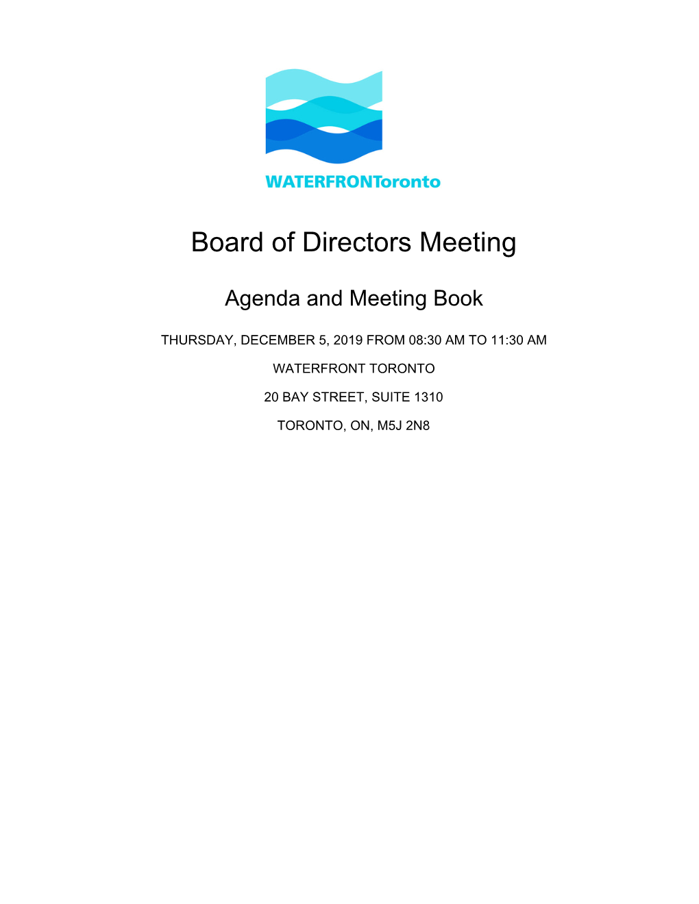 Board of Directors Meeting