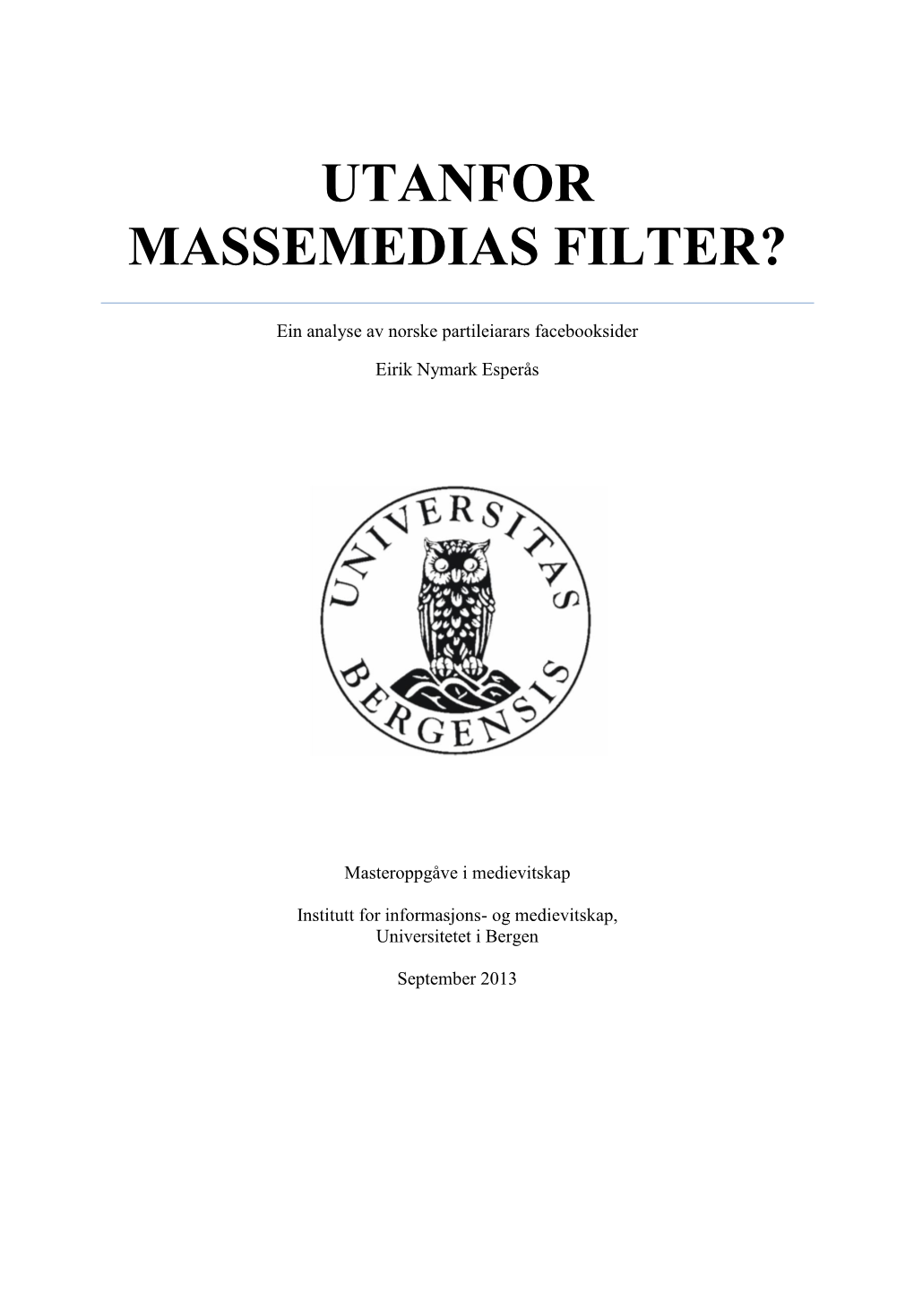 Master Thesis Eirik Nymark Esperaas.Pdf (1.073Mb)