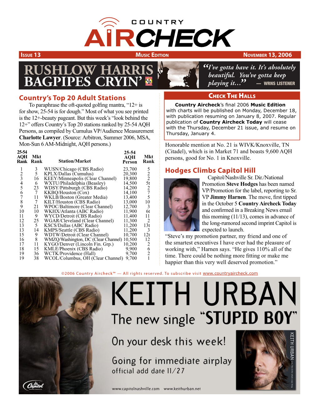 Issue 13 Music Edition November 13, 2006