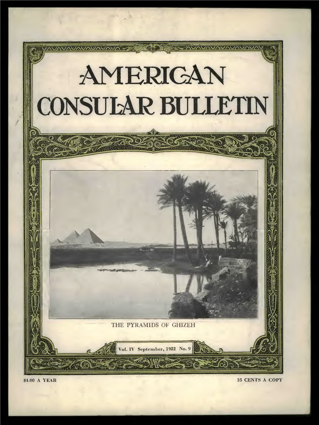 The Foreign Service Journal, September 1922 (American Consular Bulletin)