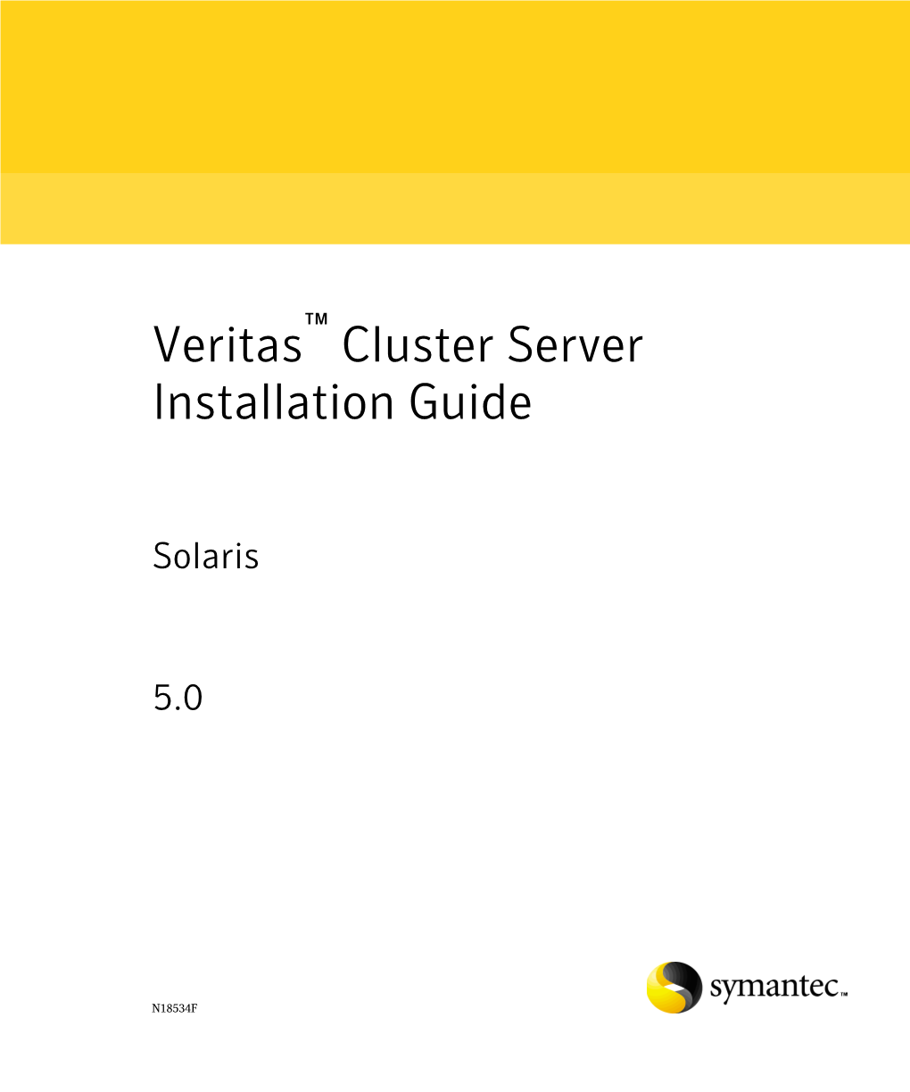 Cluster Server Installation Guide