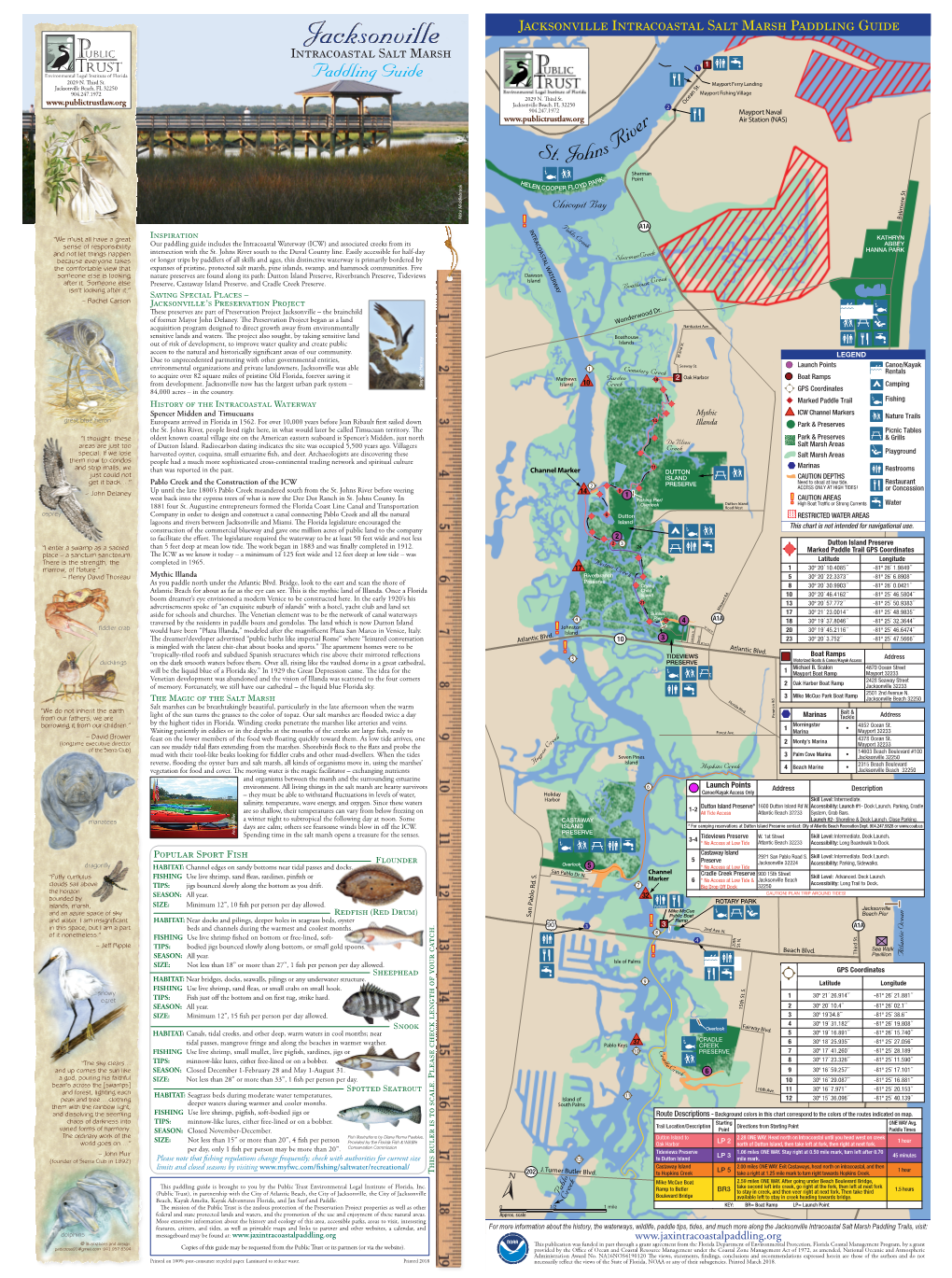 Jacksonville Intracoastal Salt Marsh Paddling Guide Jacksonville Public Intracoastal Salt Marsh 1  Trust Paddling Guide 1 2029 N