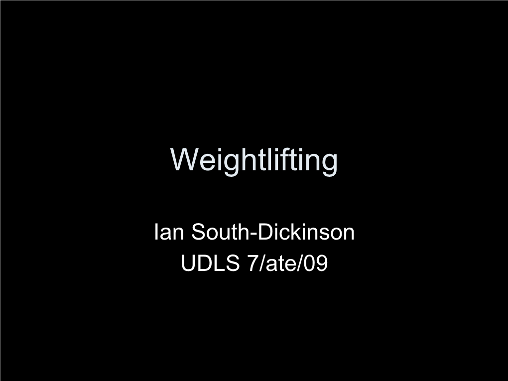 Weightlifting