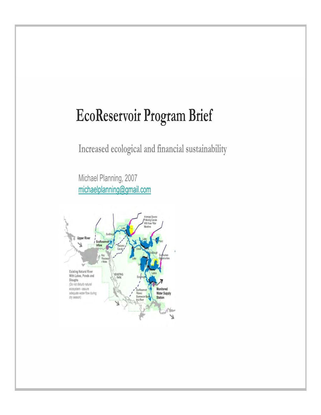 Ecoreservoir Program Brief