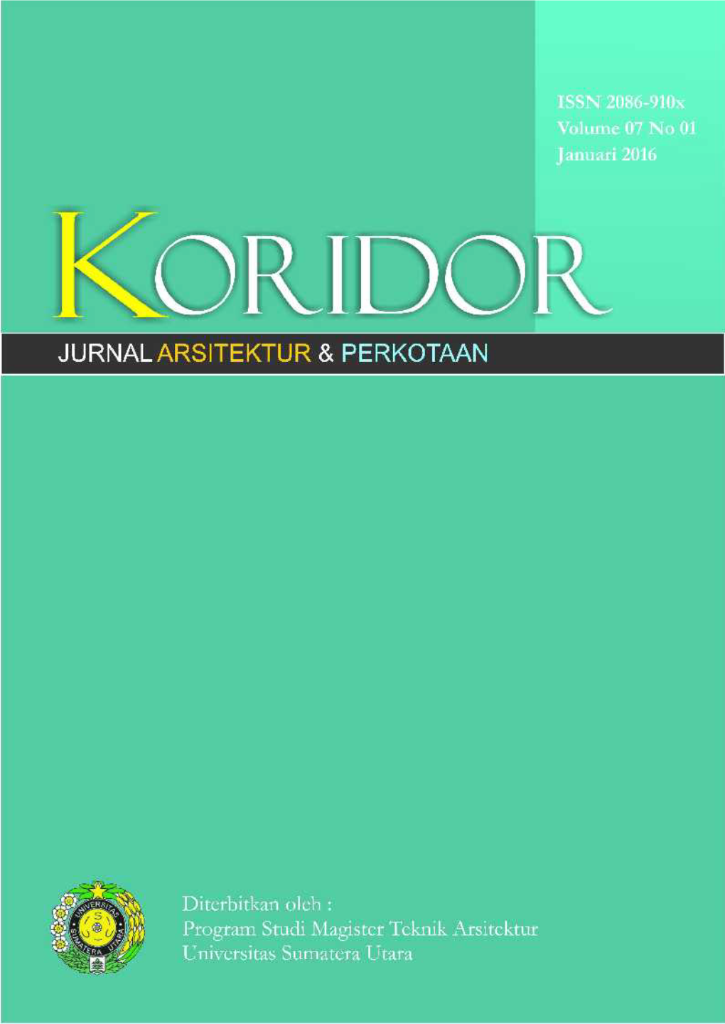 Jurnal Arsitektur Dan Perkotaan