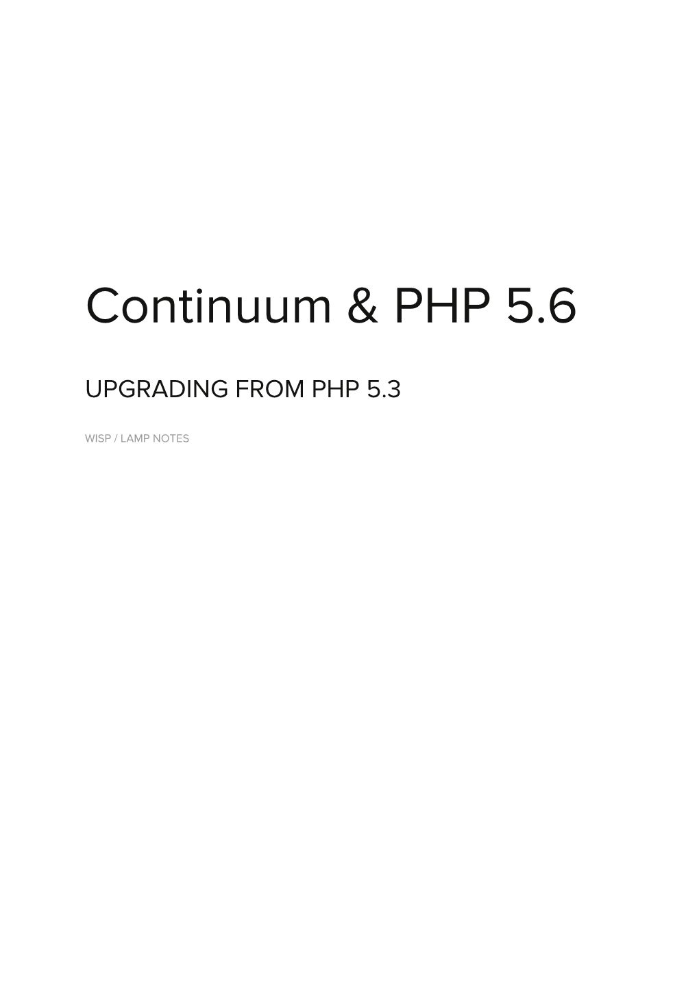 Continuum & PHP