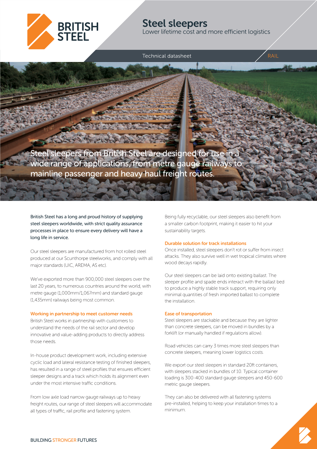 Steel Sleepers Datasheet