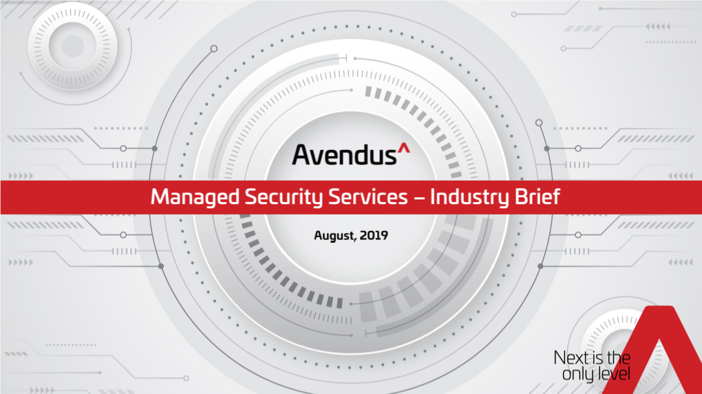 Managed Security Services – Industry Brief