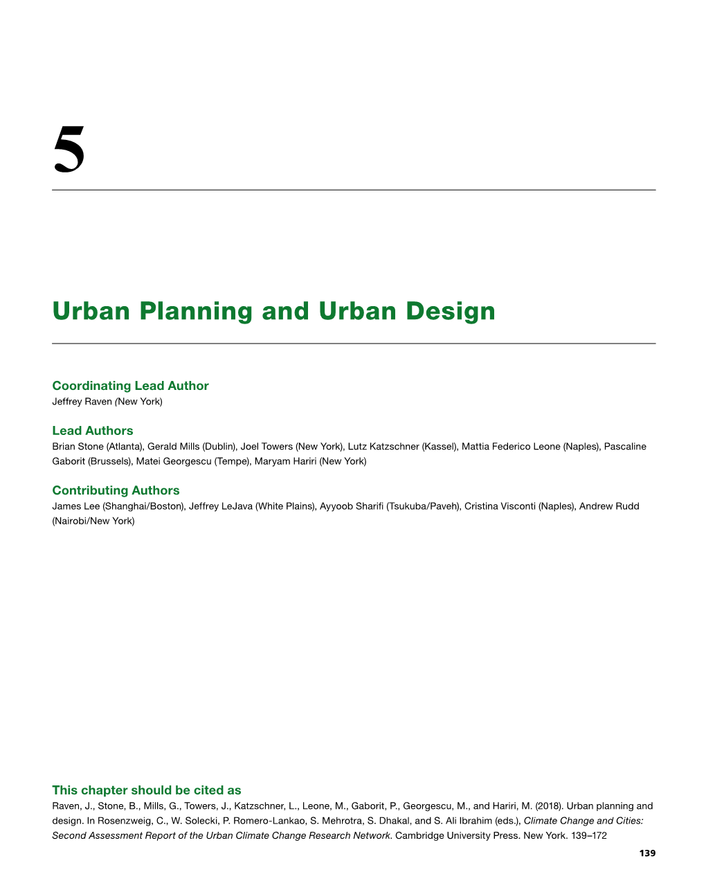 Urban Planning and Urban Design