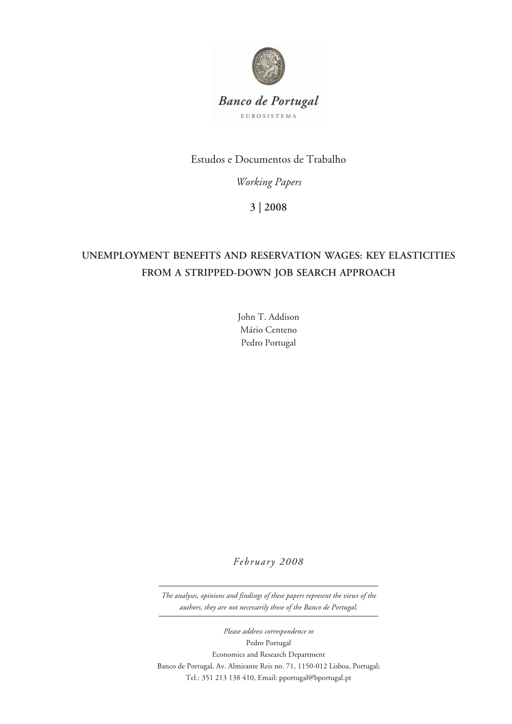 Unemployment Benefits and Reservation Wages: Key Elasticities from a Stripped-Down Job Search Approach