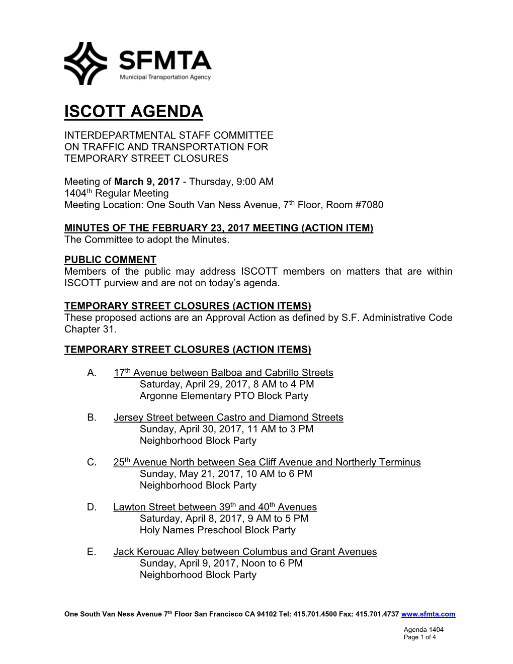 ISCOTT Agenda 1404
