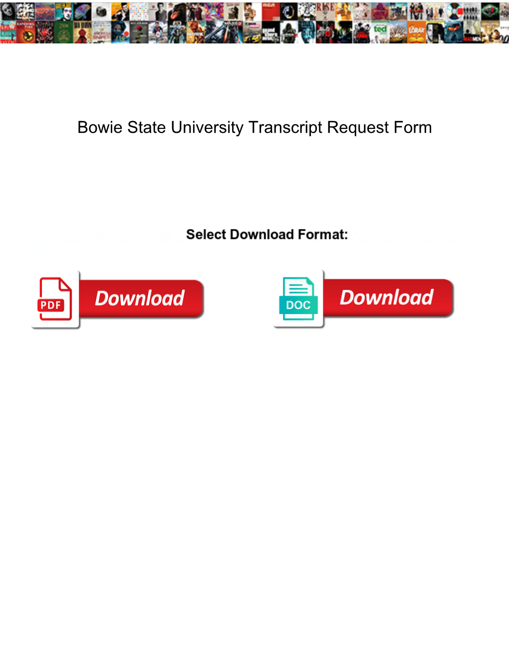 Bowie State University Transcript Request Form