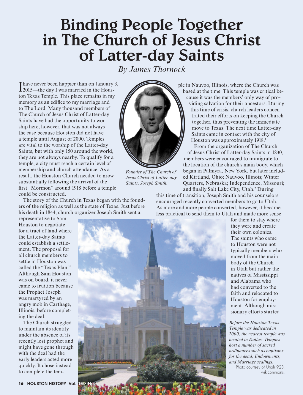 Binding People Together in the Church of Jesus Christ of Latter-Day Saints by James Thornock