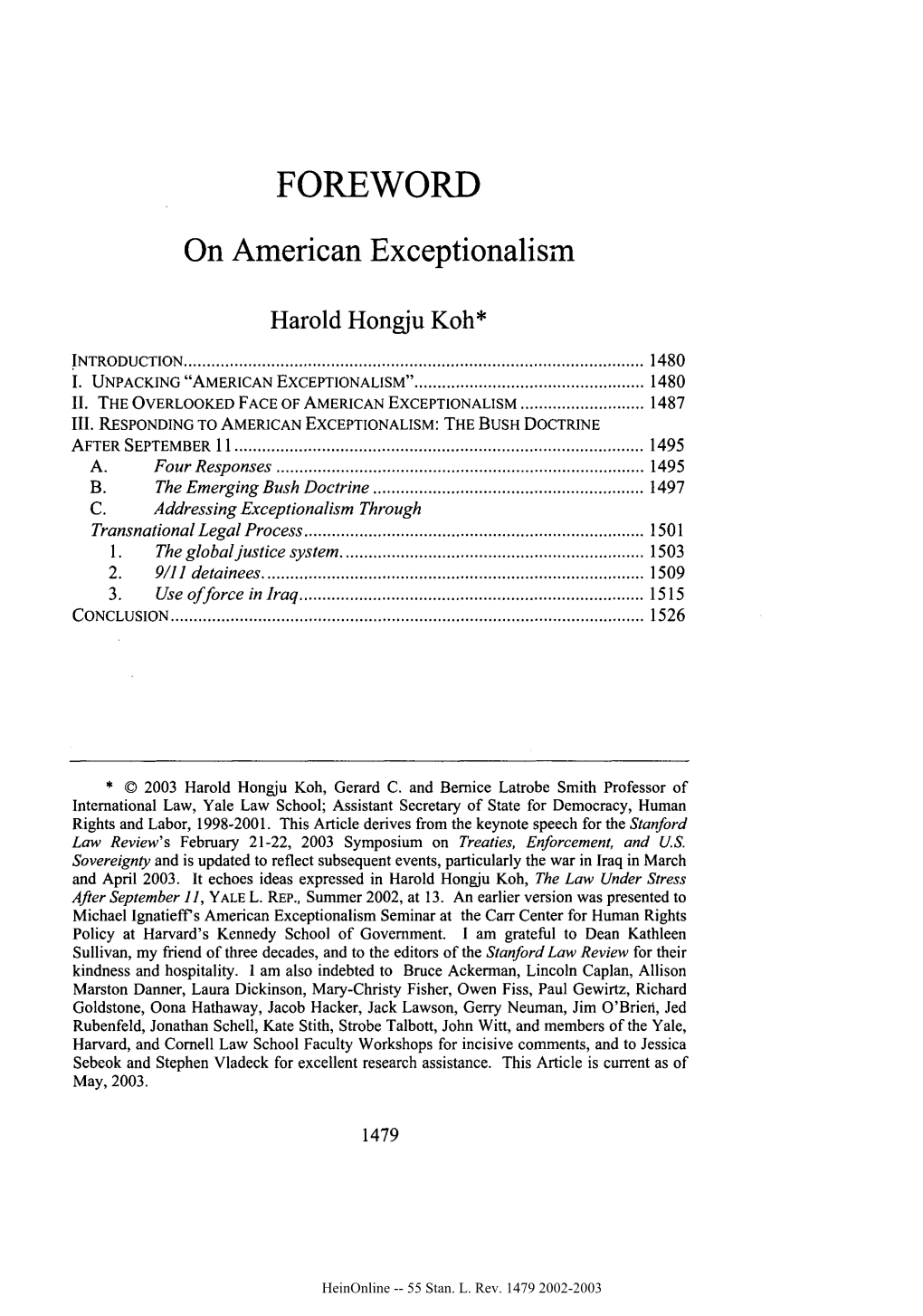 On American Exceptionalism