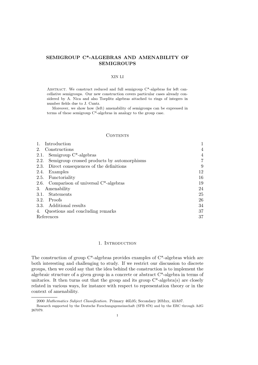 Semigroup C*-Algebras and Amenability of Semigroups