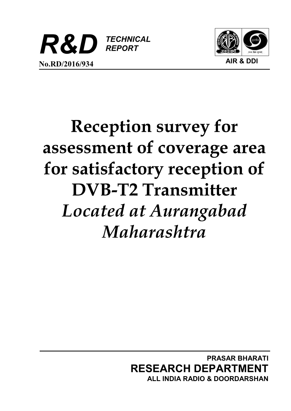 Reception Survey and Field Strength Measurement In